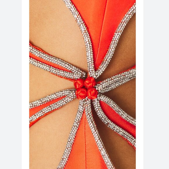 NWT SAU LEE Betty Dress in California Orange - Picture 4 of 7